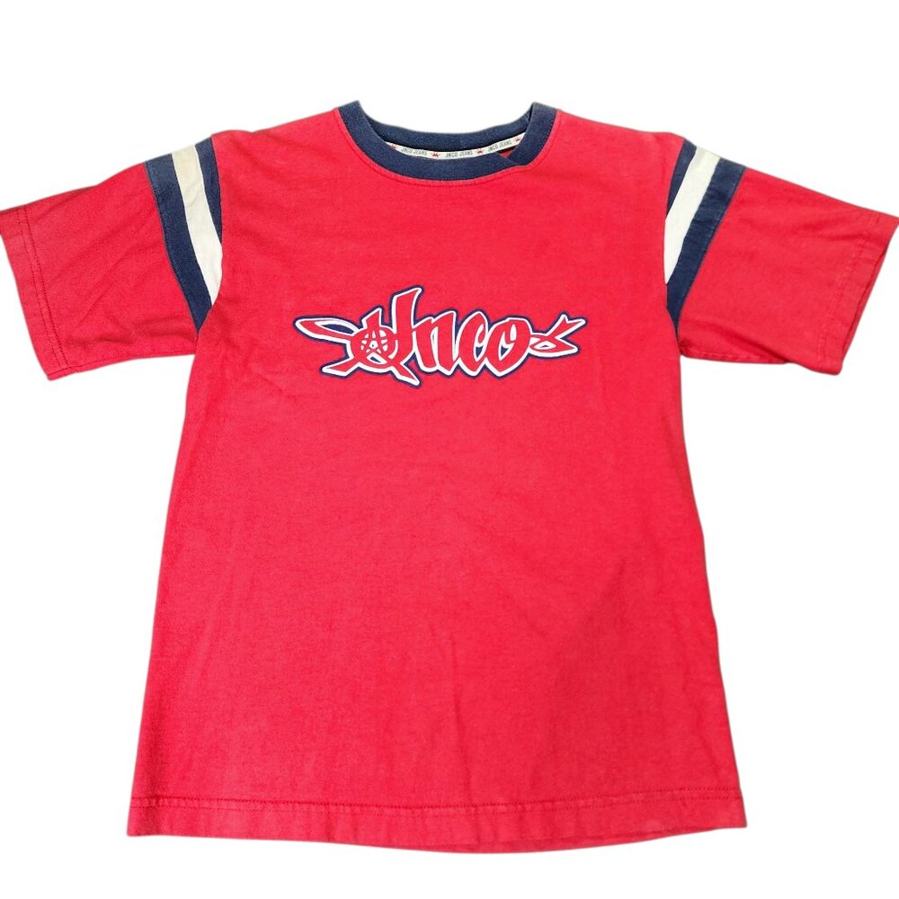 Vintage JNCO Jeans Logo Spell Out T-Shirt Youth Size Medium